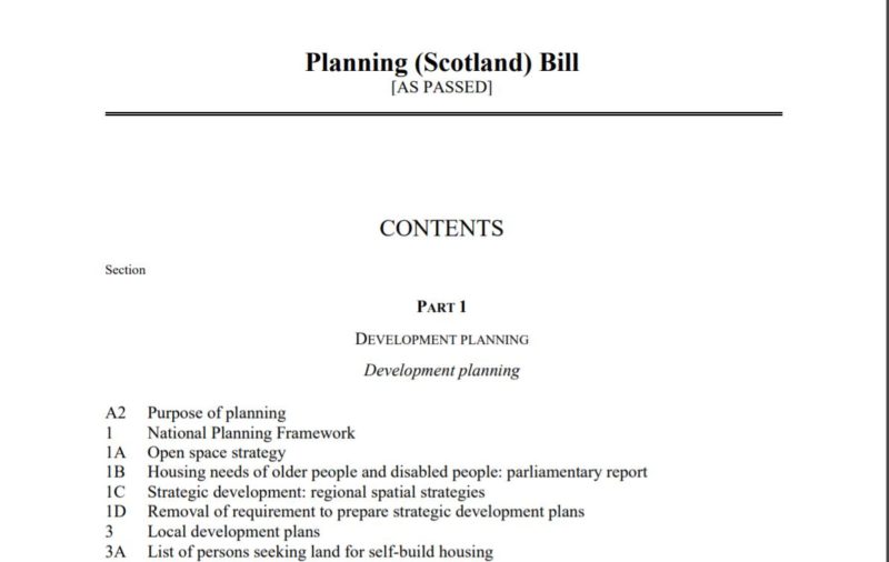 Planning (Scotland) Bill
