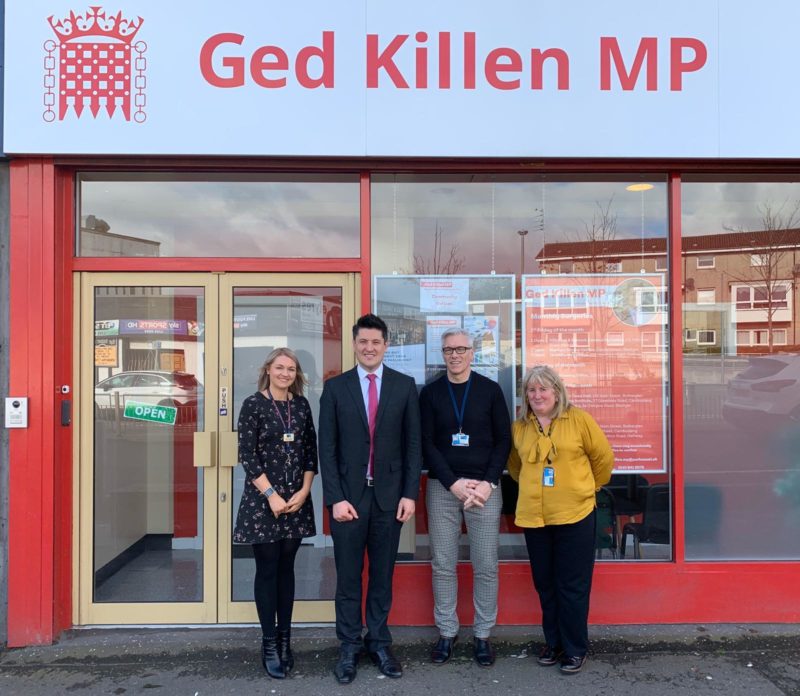 Ged Killen MP with representatives of Money Matters